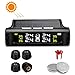 Produktbild Jansite Reifendruckkontrollsystem Solar TPMS Kabellos Auto Reifendruck Kontrollsystem mit 4 Externen Sensoren 6 Alarmmodi Echtzeitanzeige Reifendrucktemperatur 0-62 PSI für das für Auto, SUV, KFZ
