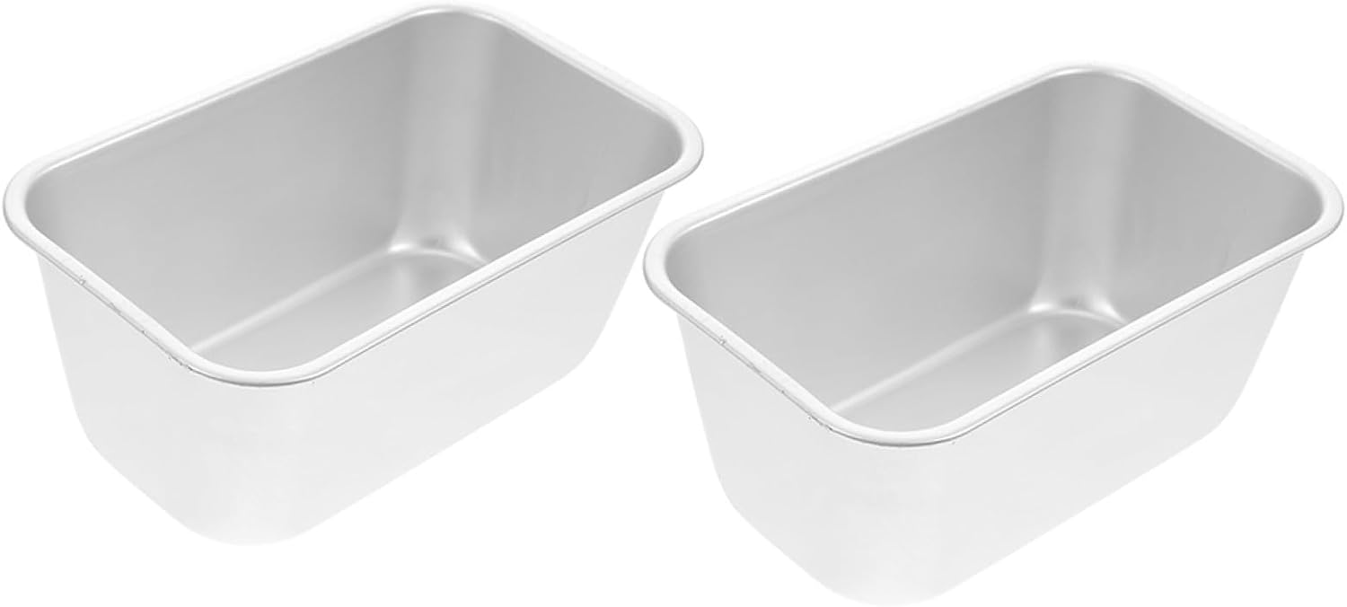 2pcs Aluminium Alloy Baking Pans Toast Molds for Kitchen for Baking Loaves Meatloaf and Homemade Cakes Versatile Bread Molds for Any Occasion