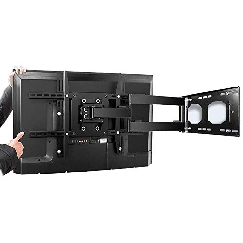 TV-Wandhalterung ，TV-Halterung - Hergestellt aus 3 Armen kaltgewalztem Stahl 90 Grad; Drehung innerhalb von 65 Zoll, geeignet für die meisten