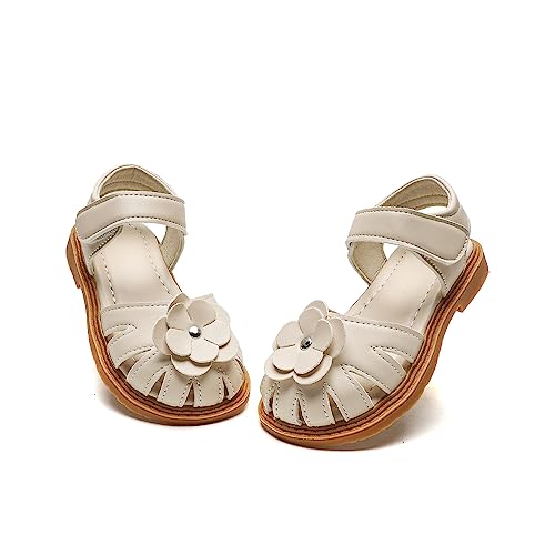 Image of Komfyea Girl Summer Cute Wrap Toe Toddler Soft Flower Flat Beach Sandal Shoes