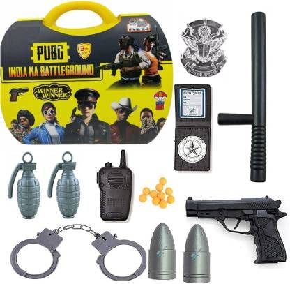 YAAH CREATION PUBG Playset Toy for Boys with Handcuff, Mini Bullet Gun Toy for Kids Role Play Game (B0C1ZGPNZN) Amazon Price History, Amazon Price Tracker