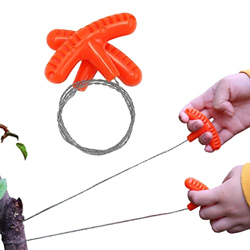 Cable para Tubos PVC - Alambre para Acampar, Cable Corte dentado Bolsillo Mano, Alambre para Bushcraft Gear Caza Senderismo Corte árboles Synyey