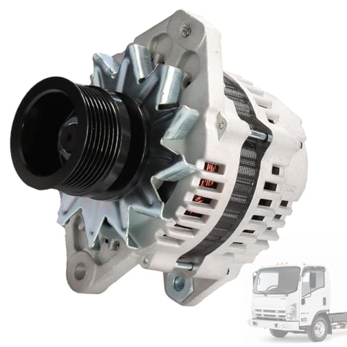 110A 12V Alternator for Isuzu NPR, NQR, NRR, Chevy W3500, W4500 & GMC W4500 2007-2020 | Replace LR1110-733C, 8980750250 | High Performance Alternator with 12V & 110A Output
