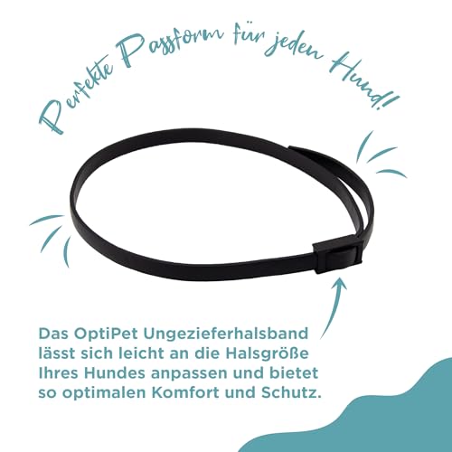 OptiPet 1x Ungeziefer Flohhalsband für Hunde, 4 Monate Schutz, für Hunde ab 12 Wochen gegen Flöhe, Zecken,Mücken, Milben