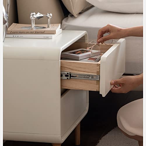 Table de chevet en bois moderne blanche 45x35x47 cm table d'appoint de chambre salon - 5
