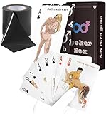 Bondage Static Tape 10 m ohne Kleber & Erotik Karten Spiel mit 52 Karten – vielseitiges BDSM Tape für Paare, flexible Fixierung, Rollenspiel & kreative Couple Games für Erwachsene