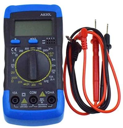 Electric Handheld LCD Digital Multimeter Ammeter Voltmeter Ohmmeter AC/DC Volt Amp Ohm Meter Tester Diagnostic Tool A830L
