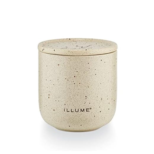 Illume Elemental Collection Vetiver Sage Medium Candle Outdoor Ceramic, 7" L x 4" W x 2" H