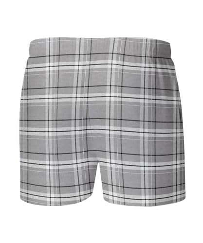 boxercraft Essential Cotton Flannel Boxer Shorts, with Fly Front Opening, 2X, Carnegie Grey2