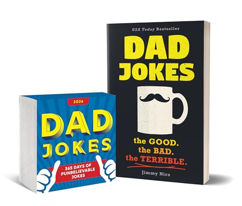 Dad Jokes 2026 Boxed Calendar and Book Gift Set: 950+ Punderful Jokes (Humor Book & Daily Calendar, White Elephant) (World's Best Dad Jokes Collection)