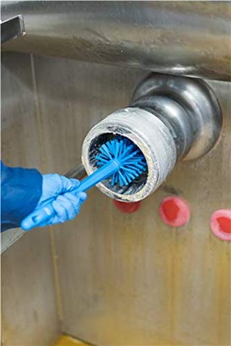 Image of Vikan O3.5 inch One-Piece Pipe Brush 5381-90-3 - Medium /Stiff - Blue