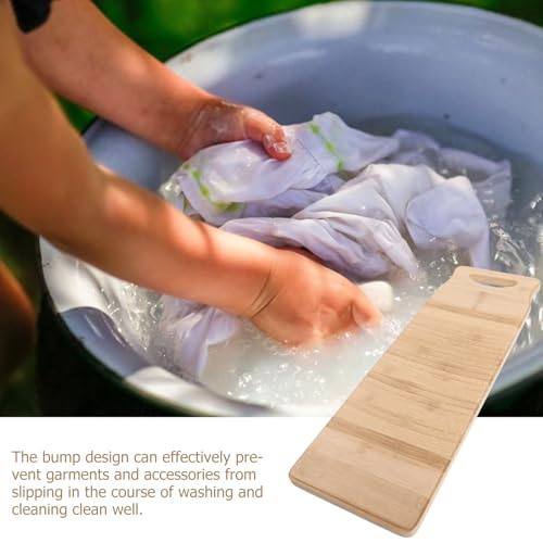 Planche à laver bambou antidérapante 60 cm pour linge maison