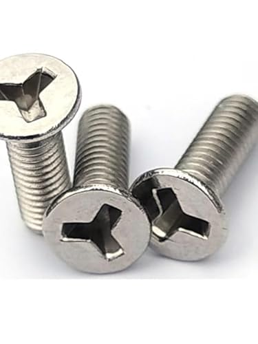 Tornillos de cabeza plana con ranura en Y de acero inoxidable M3 304, tornillos de forma especial con ranura en espiga avellanada(M3*14 10 PCS)
