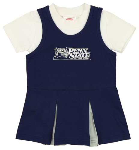 Outerstuff NCAA Penn State Nittany Lions Toddlers Girls Cheerleader Dress Set - 2T