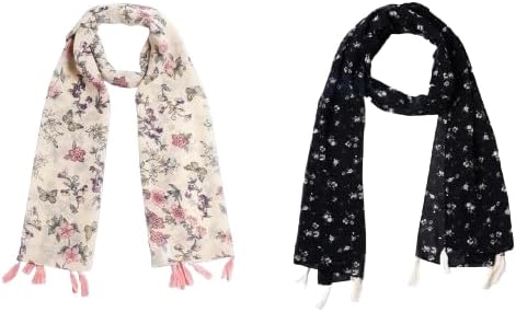 SAHIL SCARFSAHIL SCARF WOMEN FANCY TASSEL SCARF COMBO OF 2 (22X72INCH) 225