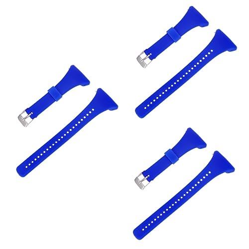 Hemobllo 3piezas Correa De Reemplazo Deportiva Para Reloj Inteligente Banda De Plástico Azul Ligera y Resistente Fácil Instalación Sin Herramientas Compatible Ropa De Ejercicio