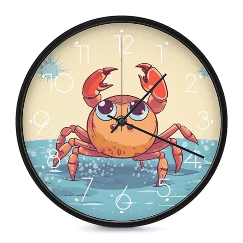 Horloge murale crabe blanche silencieuse pour éliminer les bruits de tic-tac - 2