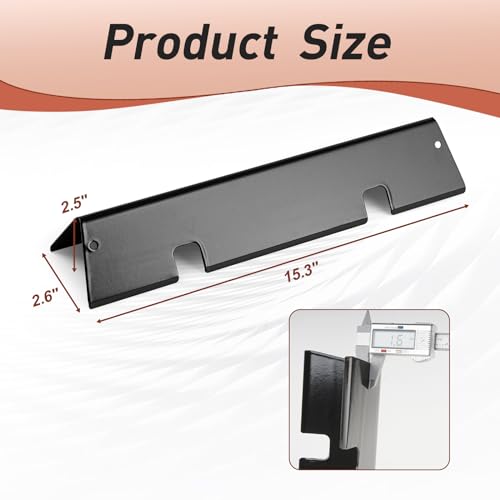 Upgraded 7636 Flavorizer Bars for Weber Spirit I & II 300 Series, Spirit E/S 310 320 330 Gas Grills with Front Control Knob, 15.3 Inch Porcelain-enameled Heat Plate Replacement for Weber 67046, 68843 - Thumbnail 2
