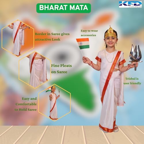 Image of Kaku Fancy Dresses National Heros Freedom Fighters Costumes for Boys & Girls | Independence Day Republic Day Fancy Dress for Schools Plays & Competition | Role Play Politician Costume For Kids