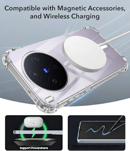 Image of Jkobi Shockproof Crystal-Clear Back Cover for Vivo X300 5G (Magsafe Wireless Support | Drop & Camera Protection | Hard Polycarbonate)