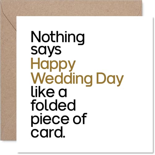 Stuff4 Funny Wedding Card, Witty Words for the Big Day