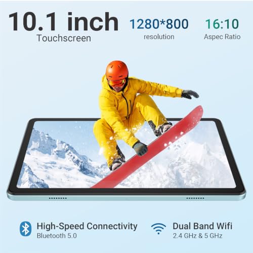 Image of Android 16 Tablet 10 inch, [7 in 1] Tablet with Keyboard & Mouse & Case & Stand & Stylus , [18GB RAM+128GB ROM] +1TB Expand, 1280*800 IPS Touchscreen, 6600mAh Battery Tablet with 1 Year Warranty