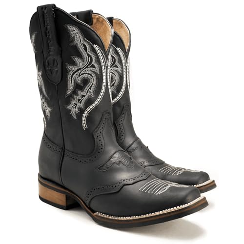 Joe Boots VE030 Men's Western Boots: Square Toe Cowboy Boots & Rodeo Boots in Genuine Leather3