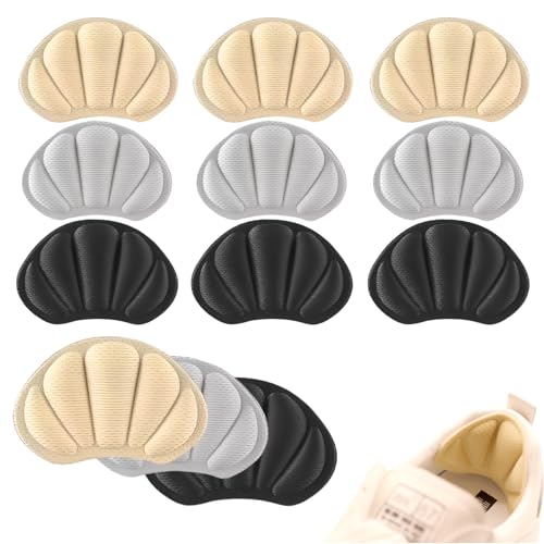 6 Paires Semelle Chaussure Trop Grande,Protege Talon Chaussures Coussinet Protection de Patch Coussinets Anti Pied Ampoule Réparation Talonnette Renfort Coussin,pour Femme Homme Heel Interieur Cuir