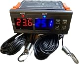 Car, Boat Engine Guard Watchdog Overheating Temperature Gauge Alarm Monitor, Controller with 2 Sensors fr Engine, Radiator, Coolant, Transmission