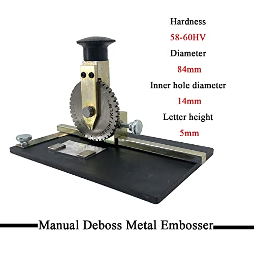 Metal Plate Stamping Embosser Ecutee Manual Embossing Machine Number And Letter Symbol Stamping Marking Machine Embosser Printer Suitable For Embossing Dog Tags, Nameplates, Metal Cards #TOP1