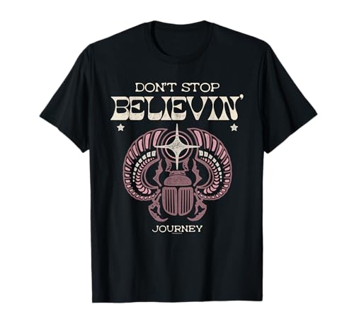 Journey Groovy Don't Stop Believin' Scarab Vintage Band Camiseta
