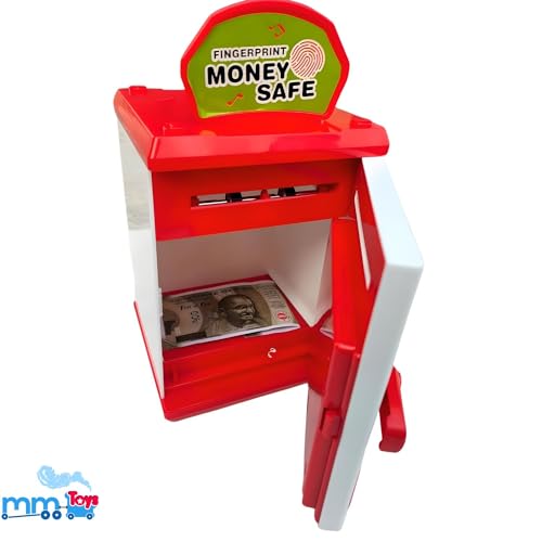 Image of ATM Money Saving Box with Fingerprint Touch and Lock, Light & Music, Coin and Paper Money Deposit | Piggy Bank for Kids | Money Bank for 3 to 10 Year - Color As Per Availability