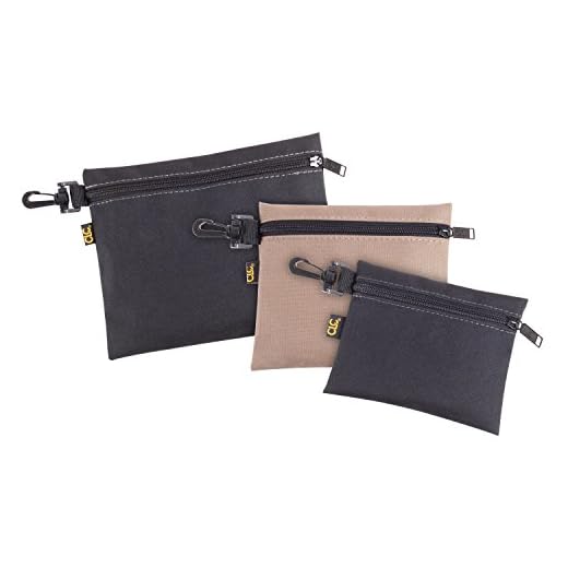Custom Leathercraft CLC 1100 Bolsas de polietileno multiusos con cierre de clip, paquete de 3