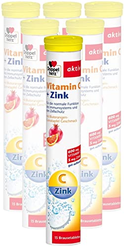 Vitamina C + Zinco - 90 Compresse effervescenti - contribuisce al sistema immunitario e alla protezione delle cellule dallo stress ossidativo – Doppelherz