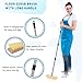 Floor Scrubber Brush with Long Handle for Deck Cleaning, 52'' Stiff Bristle Scrub Broom for Shower, Bathroom, Boat, Concrete, Carpet, Garage