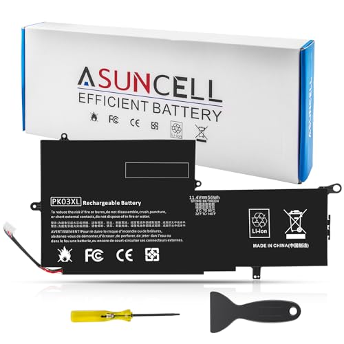 Image of PK03XL Laptop Replacement 789116-005 788237-2C3 Battery for HP Spectre X360 13-4003DX 13-4002DX 13-4103DX 13-4101DX 13-4102DX 13-4116DX 13-4193DX 13T-4000 13-4005DX for Envy X360 13-Y0XX 13-Y023CL