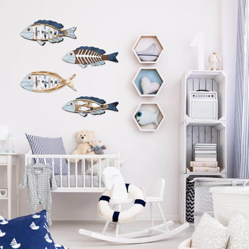 Poisson en bois pour mur vide solution déco chaleureuse cuisine rustique