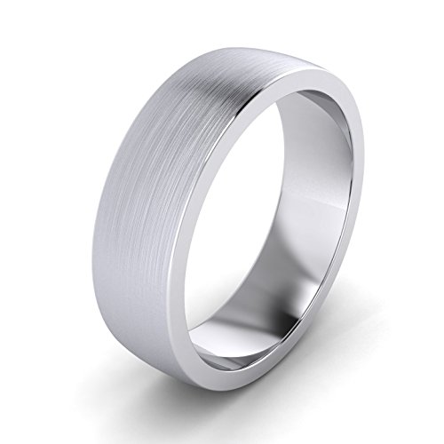Bague en argent sterling massif fini mat brossé de 6 mm contre les rayures du quotidien