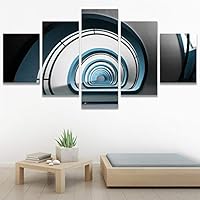 SIGNWIN 5 Panel Canvas Wall Art Solid Structures for Home Decorations Ready to Hang - 60