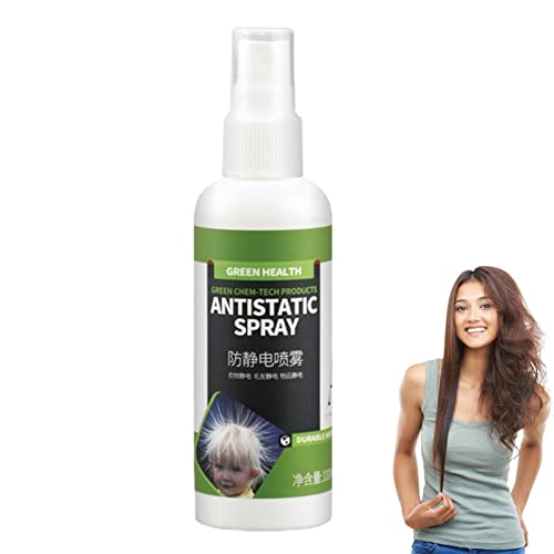 Spray antiestático, 100 ml spray antiestático, spray antiestático, spray antiestático para ropa, ropa spray natural para textiles, coche, cabello