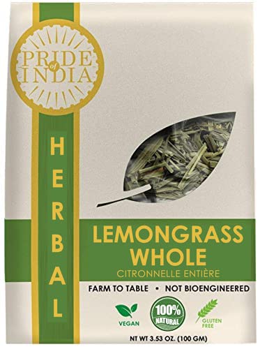 Pride Of India - Natural Dry Indian Lemongrass Herb, 3.53oz