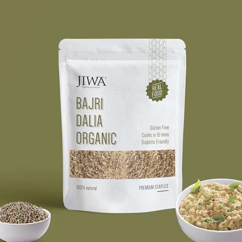 JIWA Organic Bajri Dalia | Broken Bajri Daliya | Cereal for Porridge | Cooks in 15 mins | Make Dalia, Khichdi or Cook with Pulses | Regular Wheat Dalia Replacement | Gluten Free | 100% Natural | 500 g (B0DF7S55F3) Amazon Price History, Amazon Price Tracker