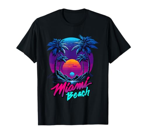 Miami Beach, I Love Miami, Cool Miami Summer Graphic Design T-Shirt