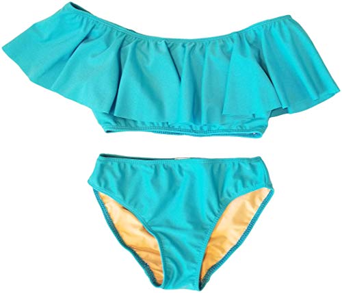 Girl's Cute & Comfortable Two Piece Ruffle Front Bathing Suit Bikini | Swimsuit