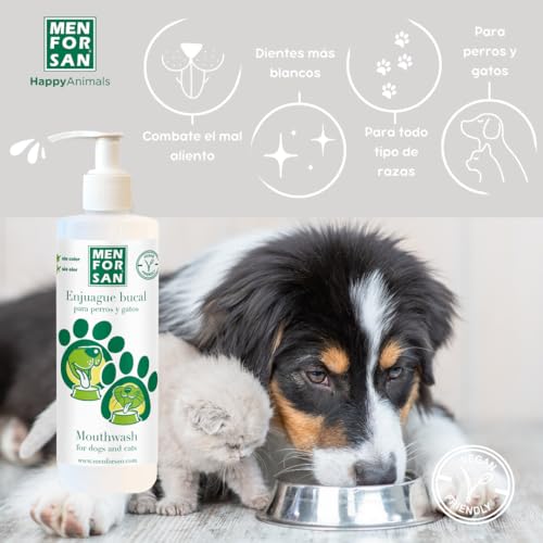 MENFORSAN Antizahnstein-Mundspülung für Hunde und Katzen 500 ml