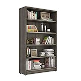 Sunon Collection 5-Shelf Wood Bookcase Freestanding Display Bookshelf for Home and Office, Assembly...