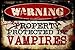 Vampires Novelty Metal Large Parking Sign LGP-1344