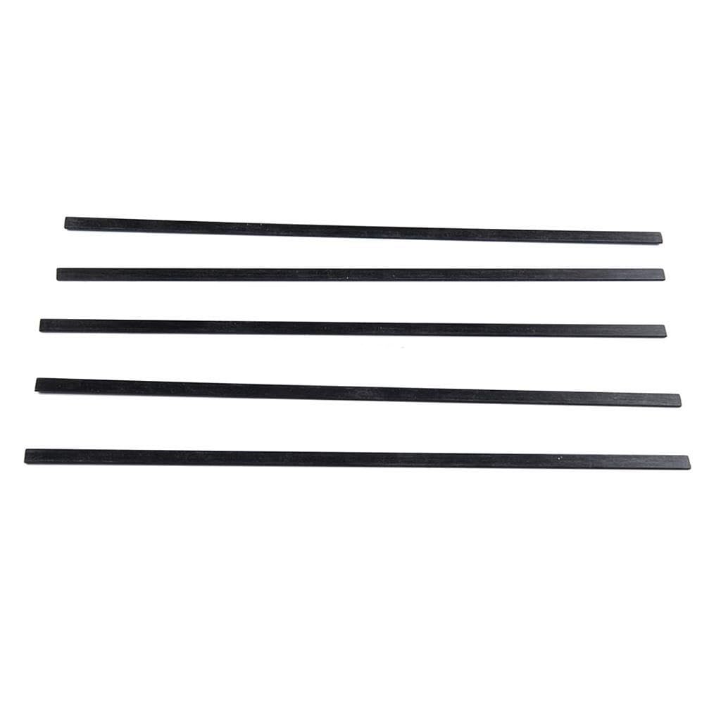 10 strisce in fibra di carbonio - Barre piatte leggere for progetti fai da te, lunghezze 200 mm, 400 mm e 500 mm(1 x 5 x 200mm)