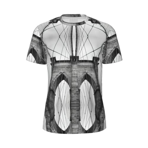 T-shirt Brooklyn Bridge homme en maille à manches courtes confortable