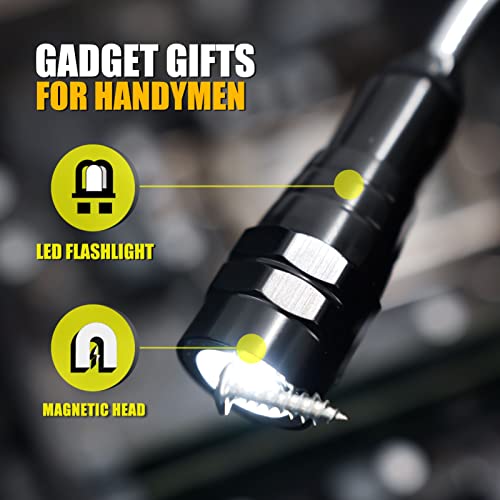 Magnetic Pickup Tool With 3 Led Lights, Telescoping Magnet Flashlight, Cool Gadget Birthday Gifts For Men, Dad, Father, Handyman, Husband, Boyfriend Or Women, Black #TOP5